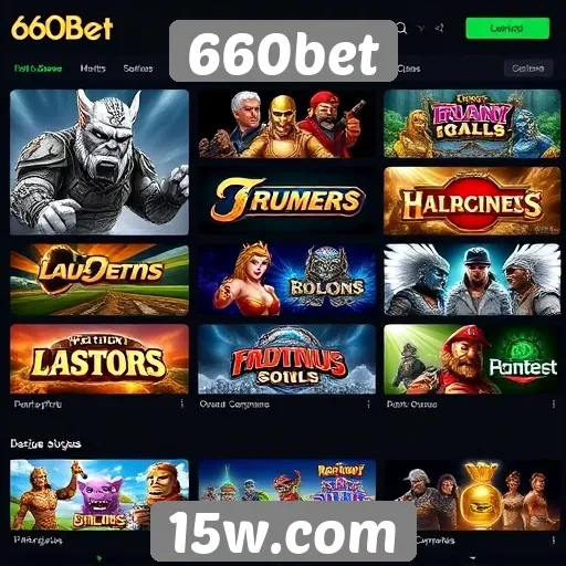 Visão geral das opções de jogos no 660bet